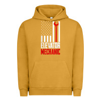 Pigment Peanut Butter elevator mechanic american flag gift for elevator technician t shirt Urban Hoodie - linhVisuals