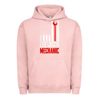 Pigment Salmon elevator mechanic american flag gift for elevator technician t shirt Urban Hoodie - linhVisuals