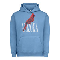 Pigment Pebble Blue black vintage cardinal red bird arizona az gifts premium t shirt Urban Hoodie - linhVisuals