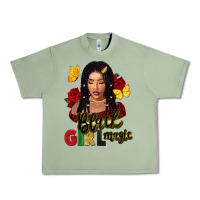 Oil Green black girl magic Urban Heavy Tee - FaDigitalArtStudio