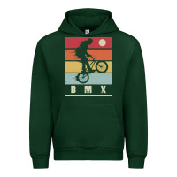 Forest Green bmx vintage bike fans kids gift boys bmx pullover hoodie Urban Hoodie - linhVisuals