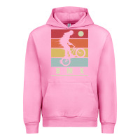 Fuchsia Pink bmx vintage bike fans kids gift boys bmx pullover hoodie Urban Hoodie - linhVisuals