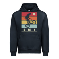 Navy bmx vintage bike fans kids gift boys bmx pullover hoodie Urban Hoodie - linhVisuals