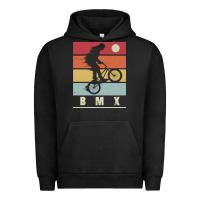 Pigment Black bmx vintage bike fans kids gift boys bmx pullover hoodie Urban Hoodie - linhVisuals
