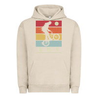 Pigment French Oak bmx vintage bike fans kids gift boys bmx pullover hoodie Urban Hoodie - linhVisuals