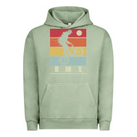 Pigment Oil Green bmx vintage bike fans kids gift boys bmx pullover hoodie Urban Hoodie - linhVisuals