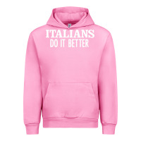 Fuchsia Pink italians do it better Urban Hoodie - linhVisuals