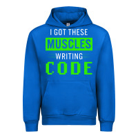 Cobalt funny programmer writing code muscles meme for computer geek Urban Hoodie - linhVisuals