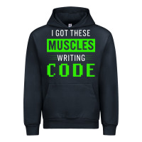 Navy funny programmer writing code muscles meme for computer geek Urban Hoodie - linhVisuals
