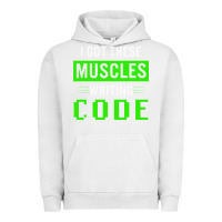 Pigment Lunar Rock funny programmer writing code muscles meme for computer geek Urban Hoodie - linhVisuals