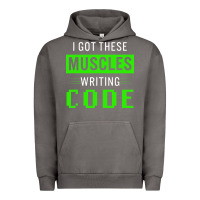 Pigment Tornado funny programmer writing code muscles meme for computer geek Urban Hoodie - linhVisuals
