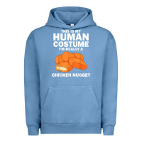Pigment Pebble Blue funny chicken nugget costume for kids fashion nugget foodie t shirt Urban Hoodie - linhVisuals