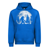 Cobalt bigfoot in the forest hiding at night full moon trees nature t shirt Urban Hoodie - linhVisuals