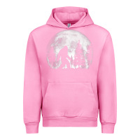 Fuchsia Pink bigfoot in the forest hiding at night full moon trees nature t shirt Urban Hoodie - linhVisuals