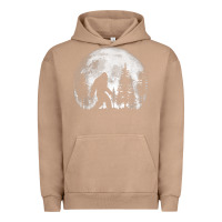Pigment Burro bigfoot in the forest hiding at night full moon trees nature t shirt Urban Hoodie - linhVisuals