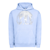 Pigment Grape Ice bigfoot in the forest hiding at night full moon trees nature t shirt Urban Hoodie - linhVisuals