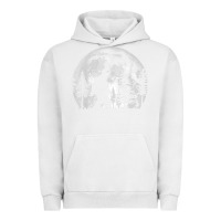 Pigment Lunar Rock bigfoot in the forest hiding at night full moon trees nature t shirt Urban Hoodie - linhVisuals