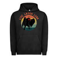 Pigment Black mothman live laugh lurk Urban Hoodie - linhVisuals