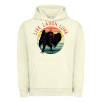 Pigment Pistachio mothman live laugh lurk Urban Hoodie - linhVisuals