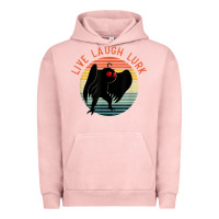 Pigment Salmon mothman live laugh lurk Urban Hoodie - linhVisuals