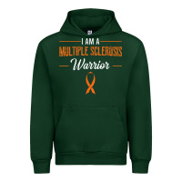 Forest Green multiple sclerosis warrior autoimmune disease orange ribbon Urban Hoodie - linhVisuals