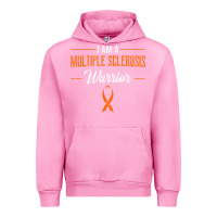 Fuchsia Pink multiple sclerosis warrior autoimmune disease orange ribbon Urban Hoodie - linhVisuals