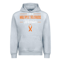 Heather Grey multiple sclerosis warrior autoimmune disease orange ribbon Urban Hoodie - linhVisuals