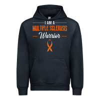 Navy multiple sclerosis warrior autoimmune disease orange ribbon Urban Hoodie - linhVisuals