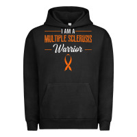 Pigment Black multiple sclerosis warrior autoimmune disease orange ribbon Urban Hoodie - linhVisuals