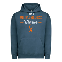 Pigment Midnight Navy multiple sclerosis warrior autoimmune disease orange ribbon Urban Hoodie - linhVisuals