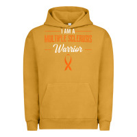 Pigment Peanut Butter multiple sclerosis warrior autoimmune disease orange ribbon Urban Hoodie - linhVisuals