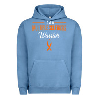 Pigment Pebble Blue multiple sclerosis warrior autoimmune disease orange ribbon Urban Hoodie - linhVisuals