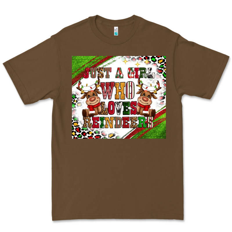 Just A Girl Who Loves Reindeer Premium Tee by CowGirlArtShop | Teevron