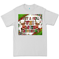 Dove Grey just a girl who loves reindeer Premium Tee - CowGirlArtShop