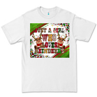 White just a girl who loves reindeer Premium Tee - CowGirlArtShop