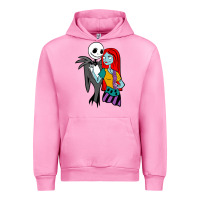 Fuchsia Pink jack  and sally Urban Hoodie - linhVisuals