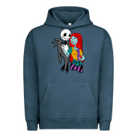 Pigment Midnight Navy jack  and sally Urban Hoodie - linhVisuals