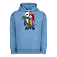 Pigment Pebble Blue jack  and sally Urban Hoodie - linhVisuals