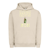 Pigment French Oak my favorite marine calls me mom Urban Hoodie - linhVisuals