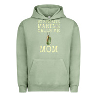Pigment Oil Green my favorite marine calls me mom Urban Hoodie - linhVisuals