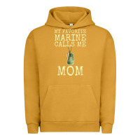 Pigment Peanut Butter my favorite marine calls me mom Urban Hoodie - linhVisuals