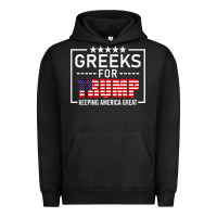 Pigment Black greeks for trump conservative gift trump 2020 re election t shirt Urban Hoodie - linhVisuals