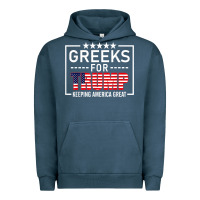 Pigment Midnight Navy greeks for trump conservative gift trump 2020 re election t shirt Urban Hoodie - linhVisuals