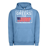 Pigment Pebble Blue greeks for trump conservative gift trump 2020 re election t shirt Urban Hoodie - linhVisuals