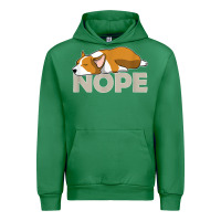 Emerald nope lazy corgi Urban Hoodie - linhVisuals