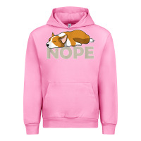 Fuchsia Pink nope lazy corgi Urban Hoodie - linhVisuals