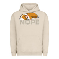 Pigment French Oak nope lazy corgi Urban Hoodie - linhVisuals