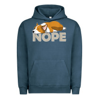 Pigment Midnight Navy nope lazy corgi Urban Hoodie - linhVisuals
