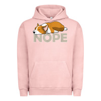 Pigment Salmon nope lazy corgi Urban Hoodie - linhVisuals
