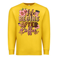 Lemon life begins after coffee Premium Sweatshirt - JahusDesignShop